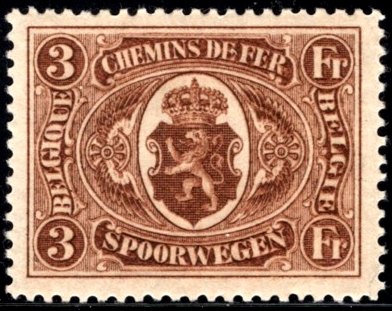 Timbre Belgique Yvert Chemin Fer 129