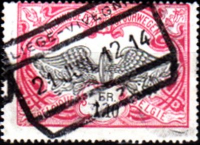 Timbre Belgique Yvert Chemin Fer 40