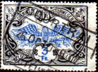 Timbre Belgique Yvert Chemin Fer 42