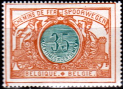 Timbre Belgique Yvert Chemin Fer 43