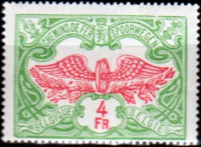 Timbre Belgique Yvert Chemin Fer 45