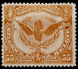 Timbre Belgique Yvert Chemin Fer 66