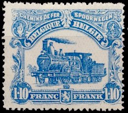 Timbre Belgique Yvert Chemin Fer 73 (FRANK)