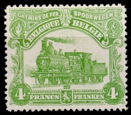 Timbre Belgique Yvert Chemin Fer 76