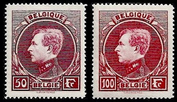 Timbre Belgique Yvert 291+292