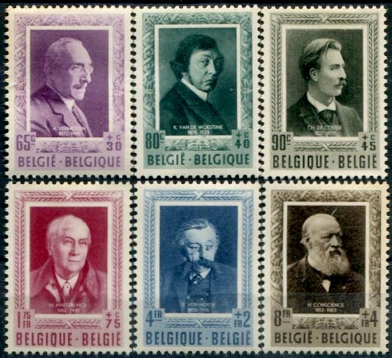 Timbre Belgique Yvert 892/897