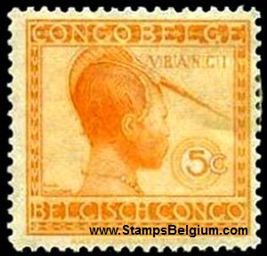 Timbre Congo Belge Yvert 106