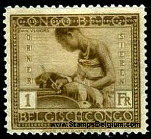 Timbre Congo Belge Yvert 114