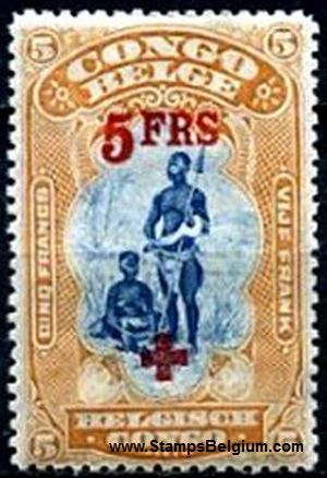 Timbre Congo Belge Yvert 79