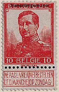 Timbre Belgique Yvert 111