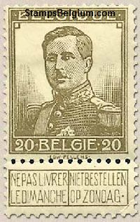 Timbre Belgique Yvert 112