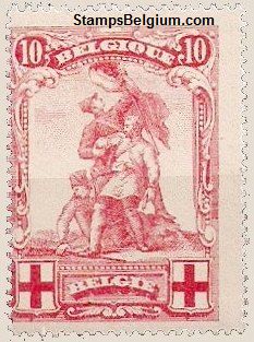 Timbre Belgique Yvert 127