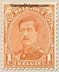 Timbre Belgique Yvert 135