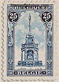 Timbre Belgique Yvert 164