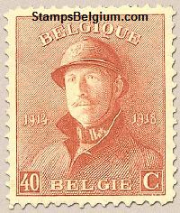 Timbre Belgique Yvert 173