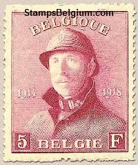 Timbre Belgique Yvert 177