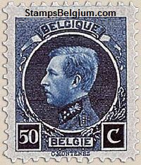 Timbre Belgique Yvert 187