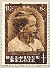 Timbre Belgique Yvert 438