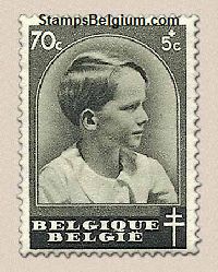 Timbre Belgique Yvert 442