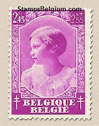 Timbre Belgique Yvert 465