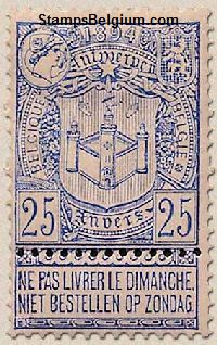 Timbre Belgique Yvert 70