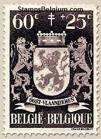 Timbre Belgique Yvert 718