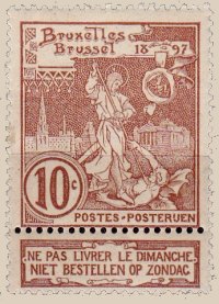 Timbre Belgique Yvert 72