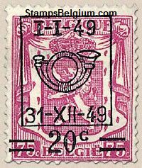 Timbre Belgique Yvert 802