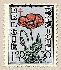 Timbre Belgique Yvert 817