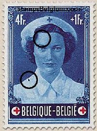 Timbre Belgique Yvert 916