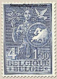 Timbre Belgique Yvert 929